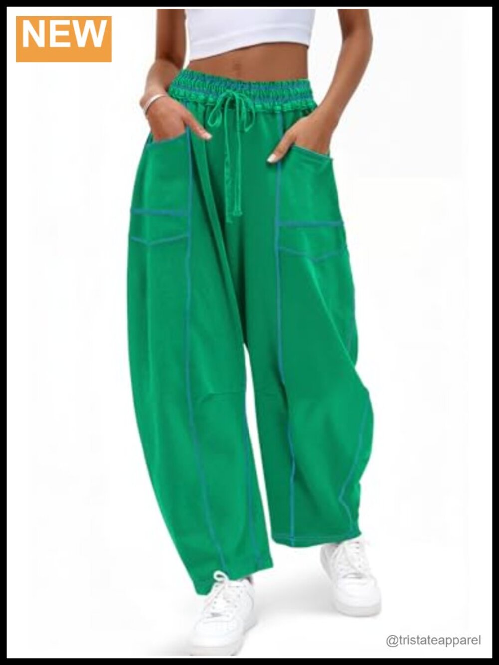 Womens Baggy Wide Leg Sweatpants Drawstring Elastic Waist Athletic Workout